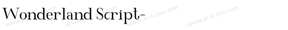 Wonderland Script字体转换